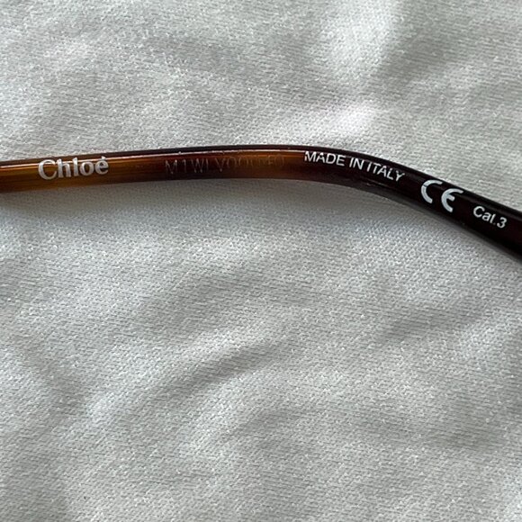 Chloe CH0028S Pilot Aviator Sunglasses Heart Detail Gold Frame Green Gradient - Picture 9 of 12